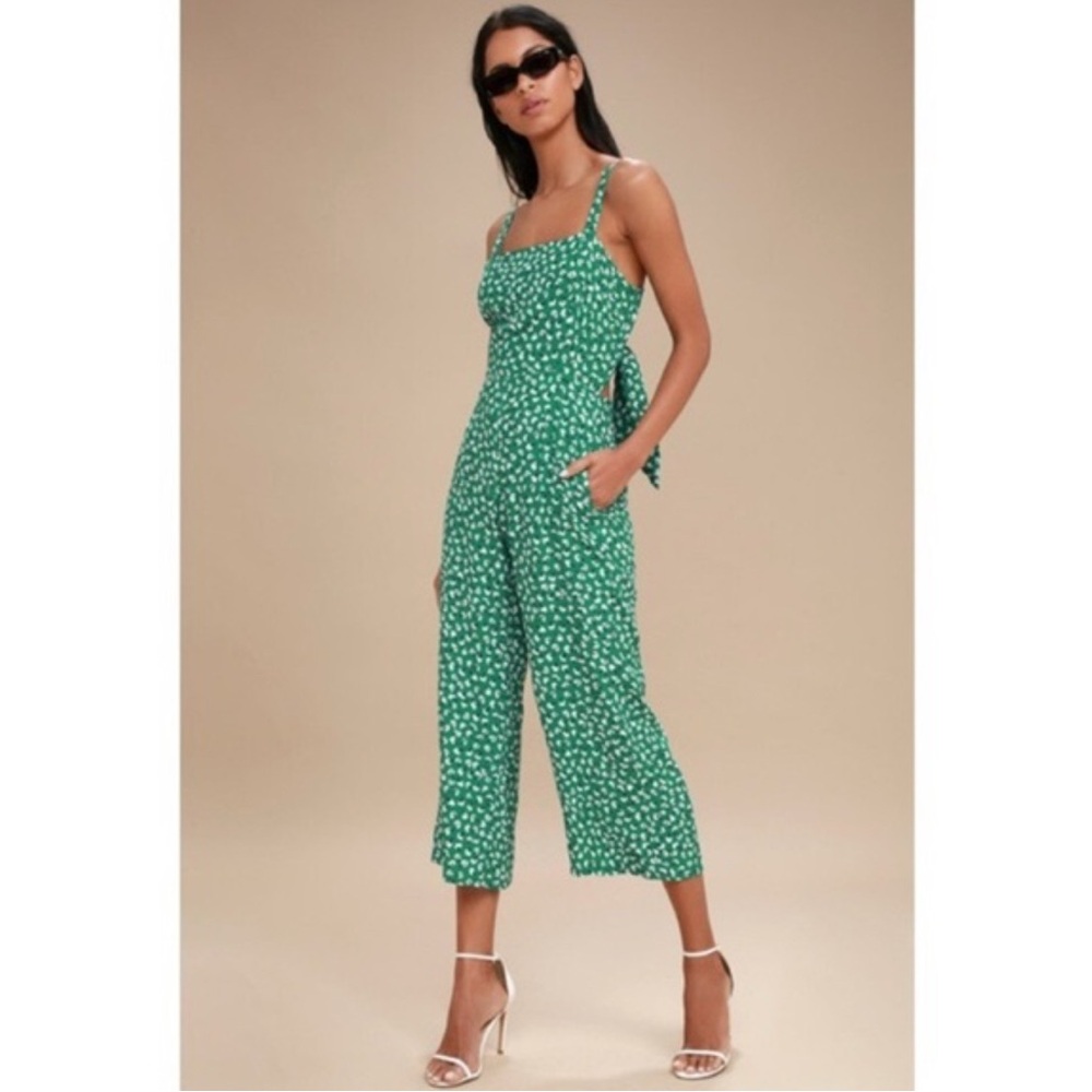 Faithful the Brand Playa Green Floral Print Jumpsuit Playsuit - Picture 7 of 13